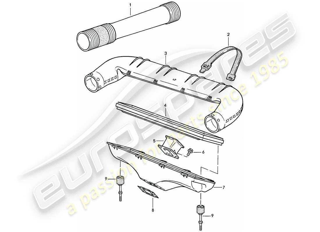 a part diagram from the porsche 1983 (928) parts catalogue