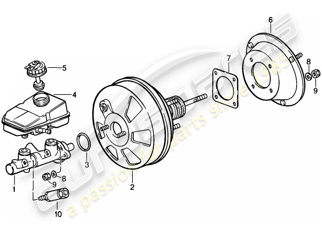 a part diagram from the porsche 1986 (944) parts catalogue