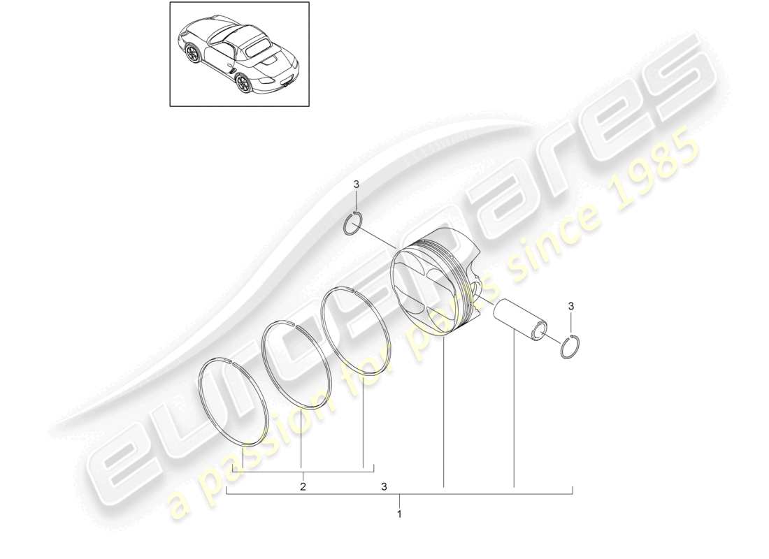 a part diagram from the porsche 2010 (987 boxster) parts catalogue