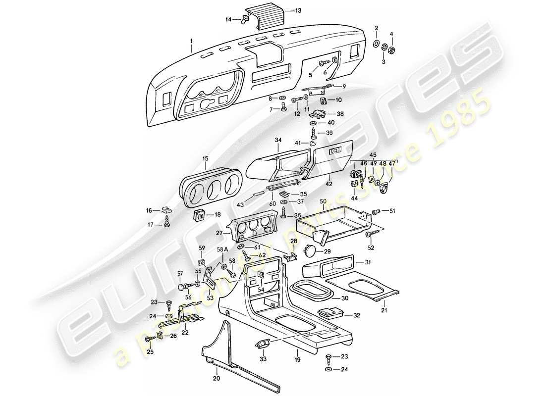 a part diagram from the porsche 944 parts catalogue