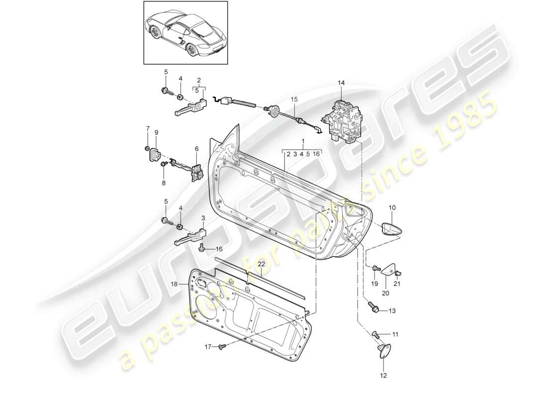 a part diagram from the porsche 2010 (987 cayman) parts catalogue