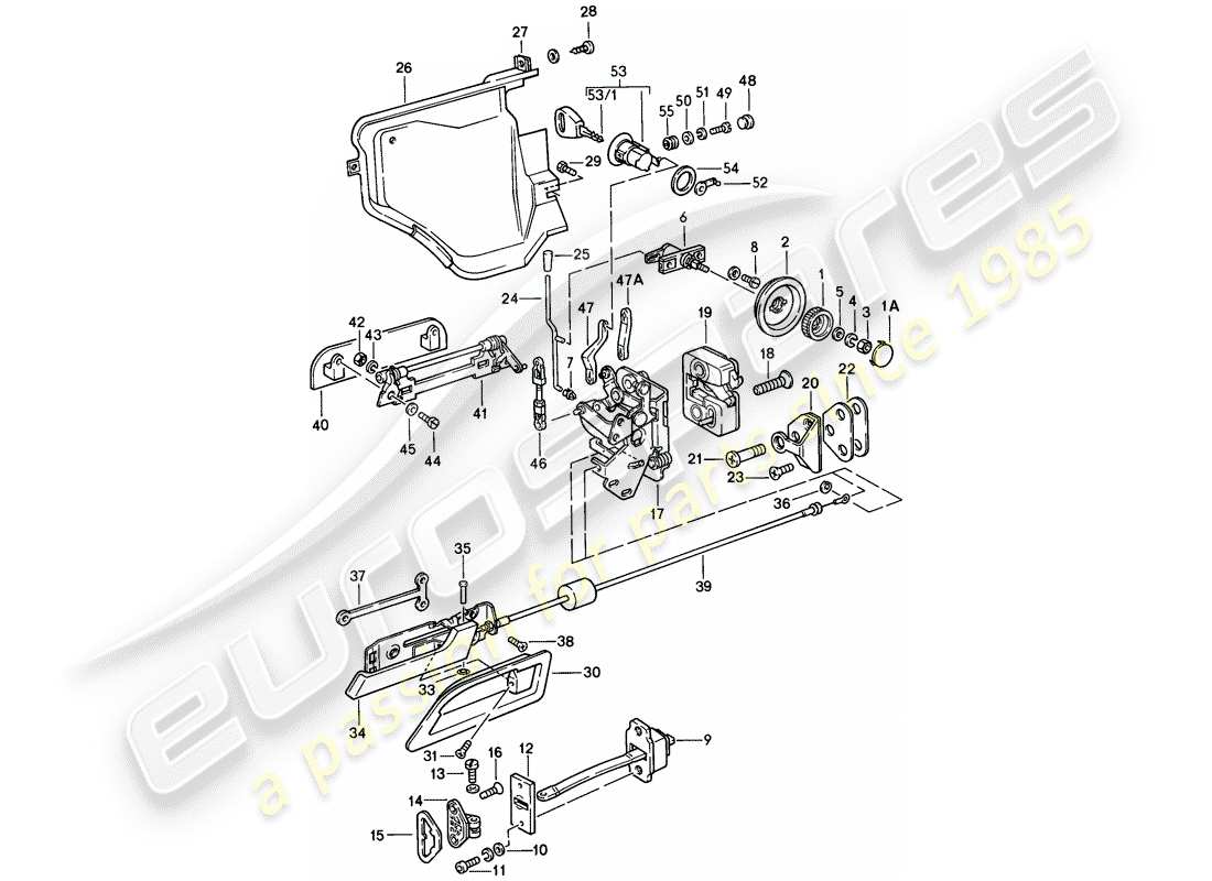 a part diagram from the porsche 928 parts catalogue