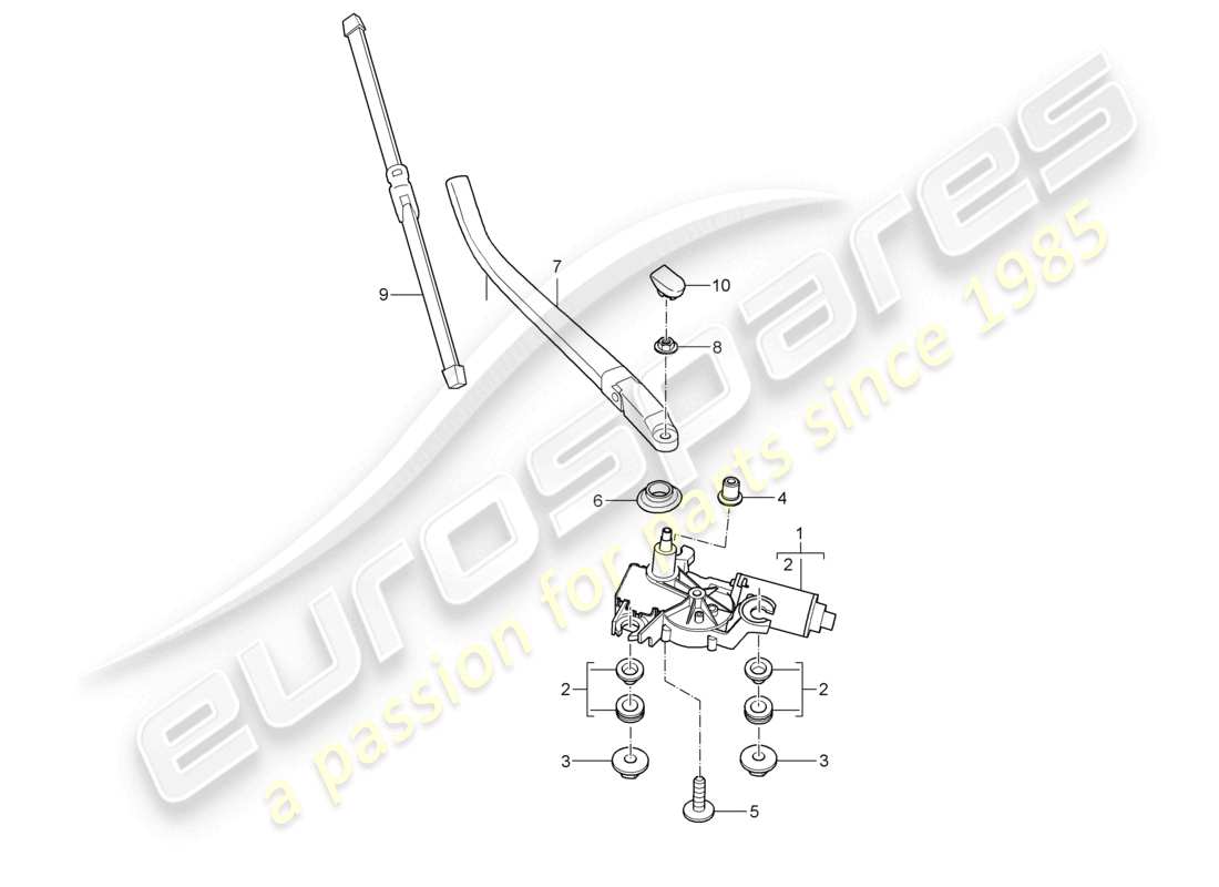 a part diagram from the porsche cayman parts catalogue