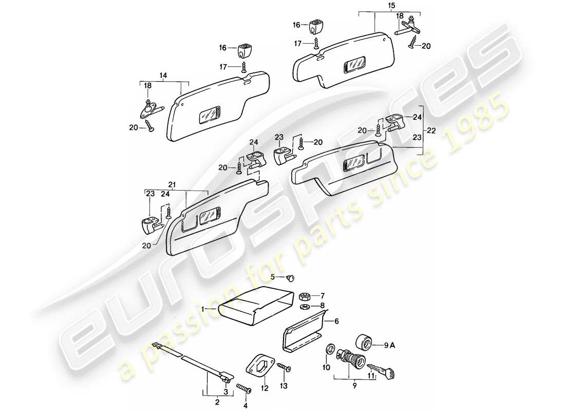 a part diagram from the porsche 1984 (911) parts catalogue