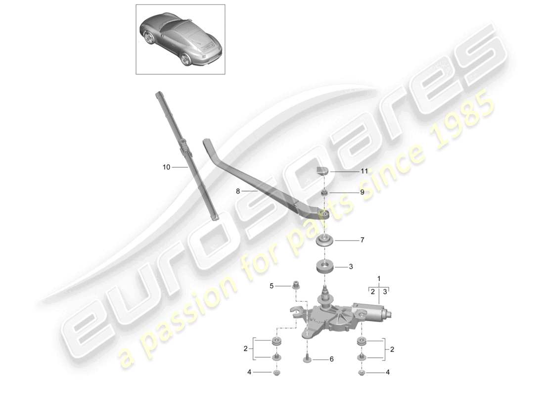a part diagram from the porsche 991 parts catalogue