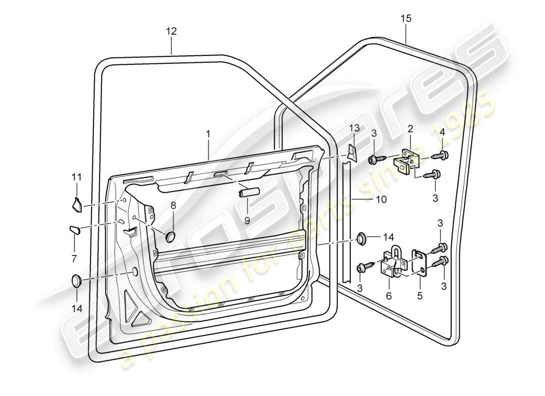 a part diagram from the porsche 2009 (cayenne e1 9pa) parts catalogue
