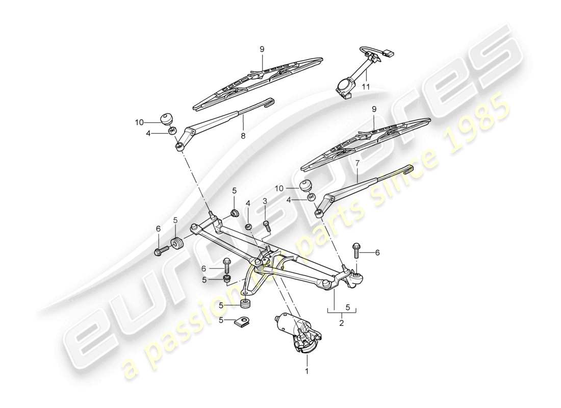 a part diagram from the porsche 2006 (987 cayman) parts catalogue