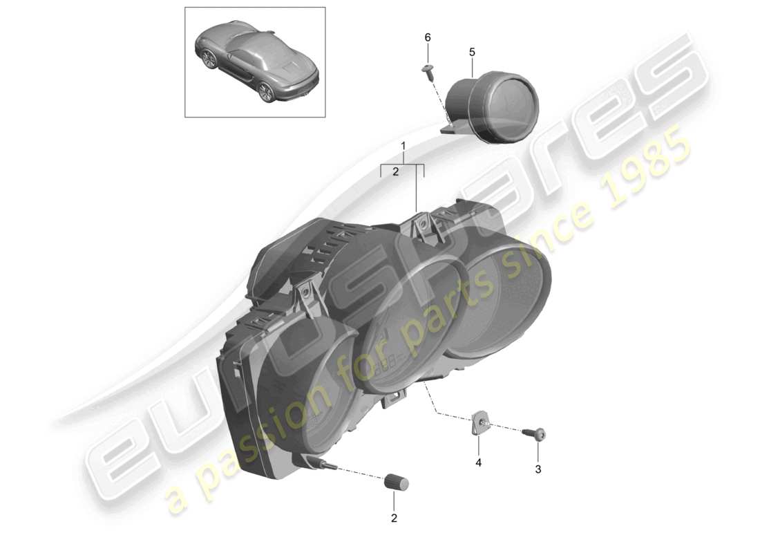 a part diagram from the porsche 2015 (981 boxster) parts catalogue