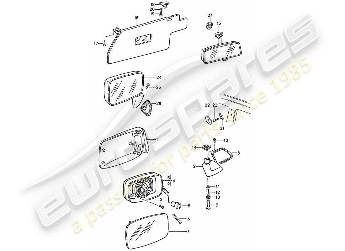 a part diagram from the porsche 944 parts catalogue