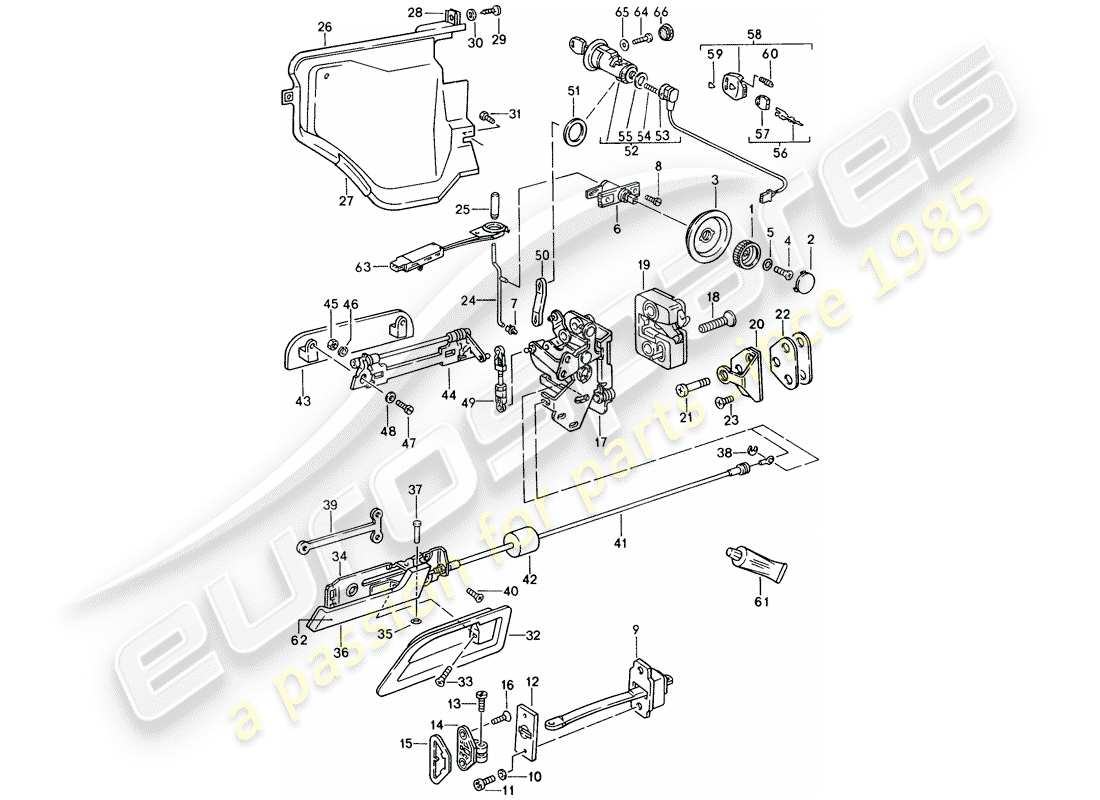 a part diagram from the porsche 1994 (928) parts catalogue