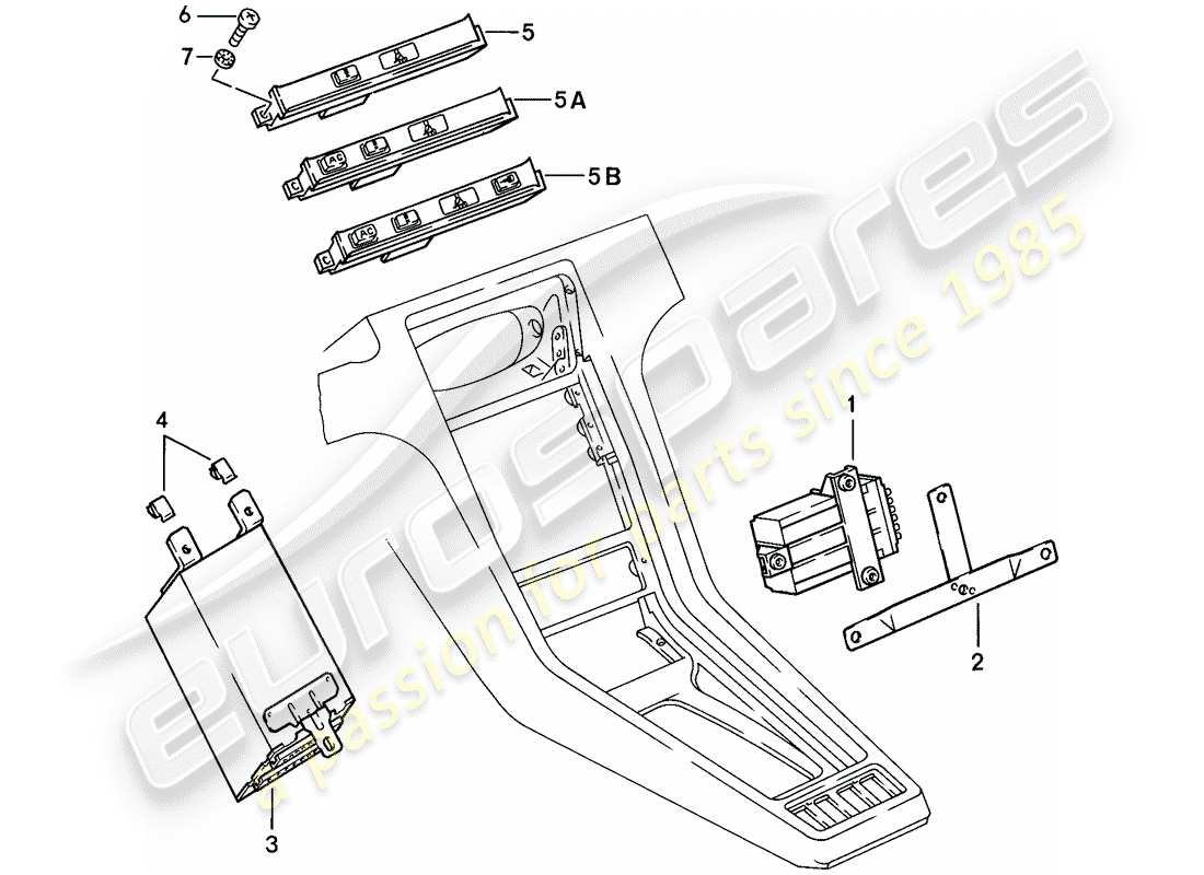 a part diagram from the porsche 1983 (928) parts catalogue