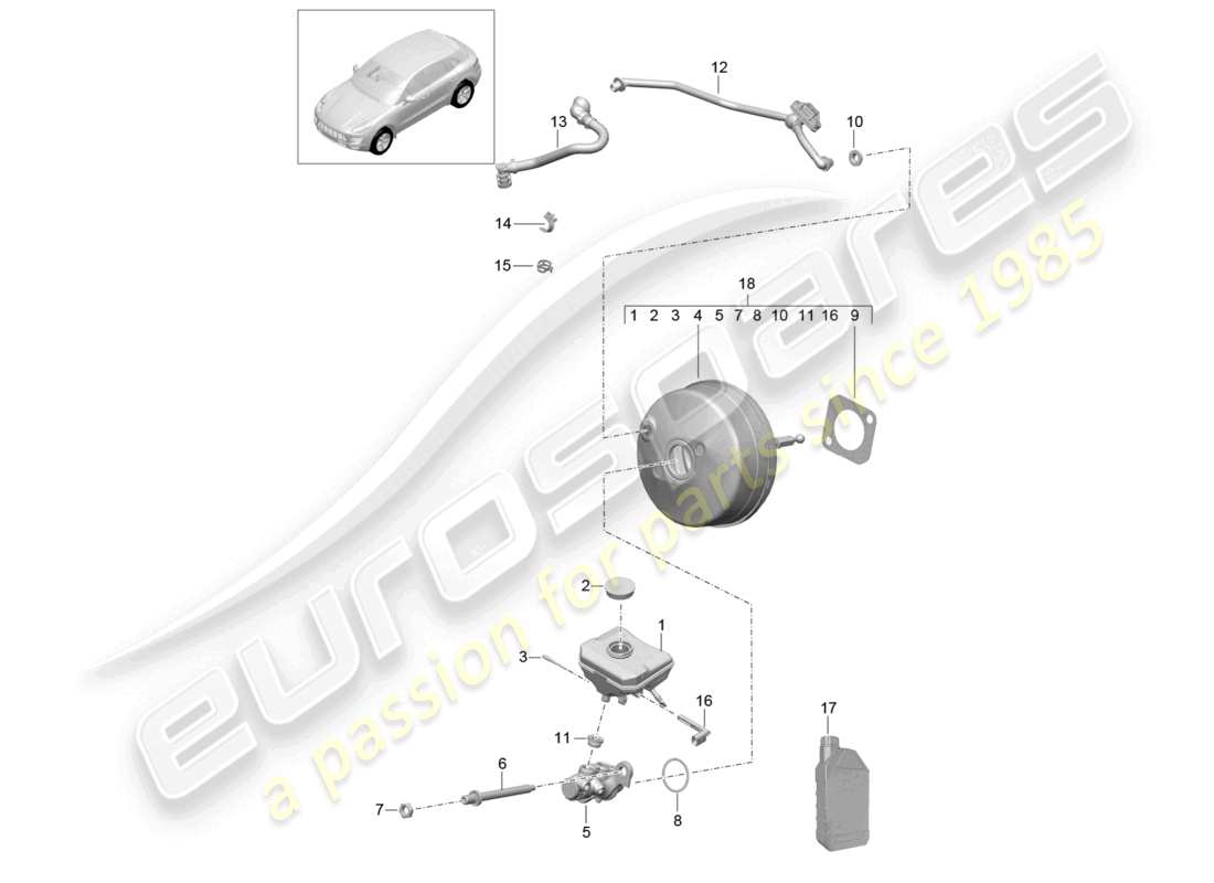 a part diagram from the porsche macan parts catalogue