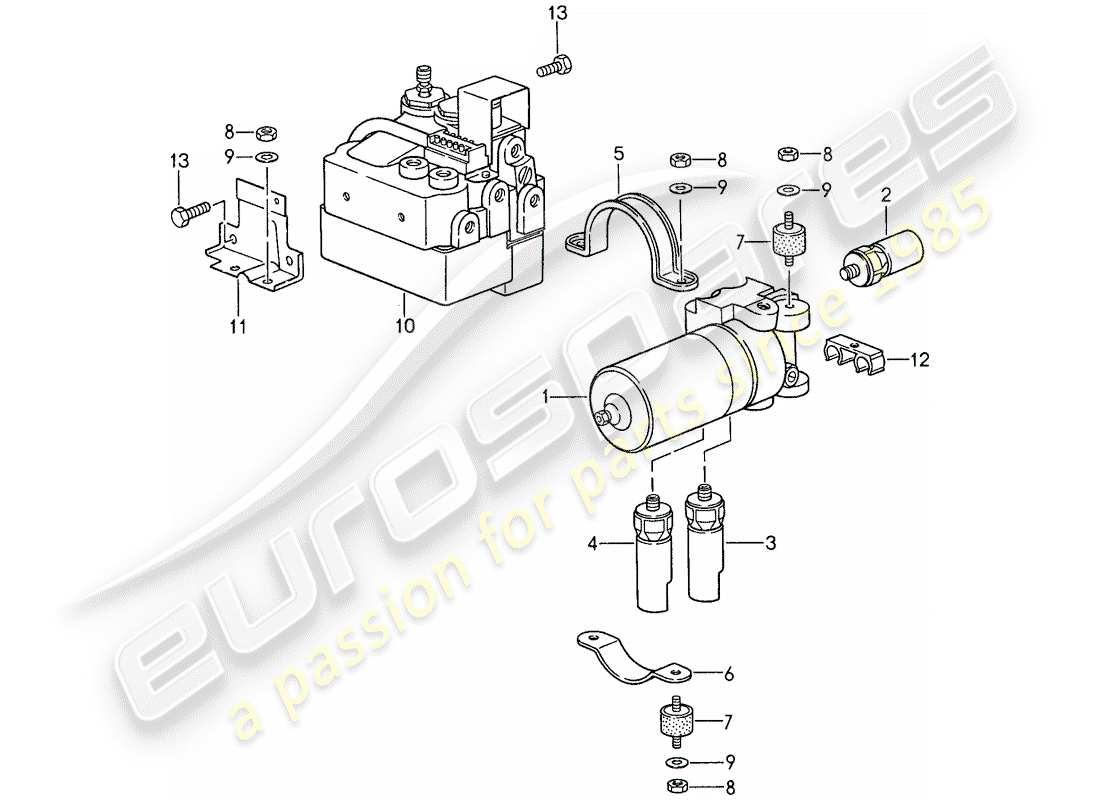 VIEW PARTS DIAGRAMS FROM THE PORSCHE 959 PARTS CATALOGUE a part diagram from the porsche 959 parts catalogue