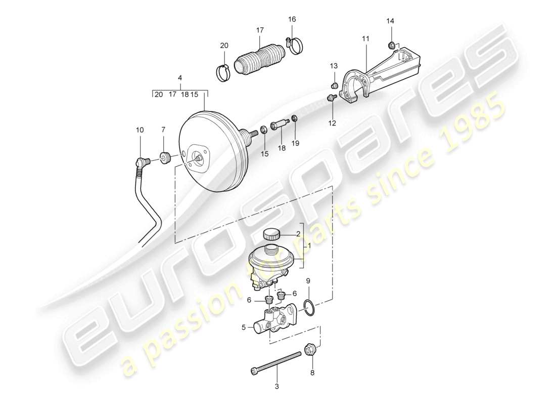 a part diagram from the porsche cayman parts catalogue