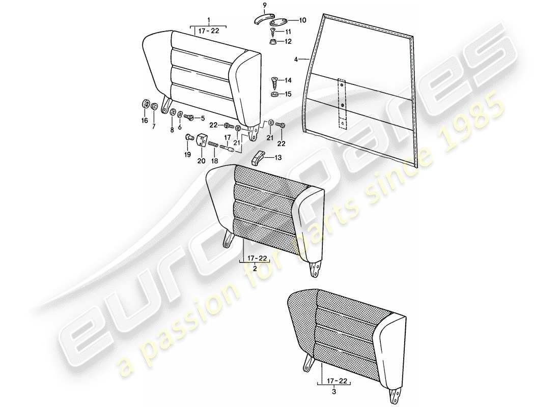 a part diagram from the porsche 911 parts catalogue