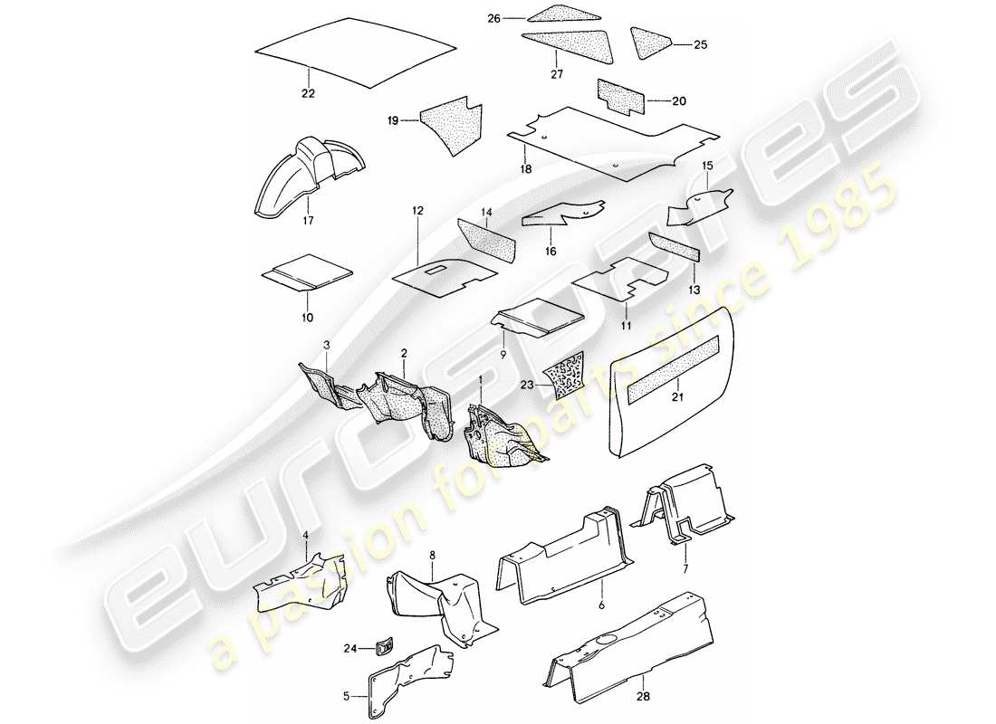 a part diagram from the porsche 944 parts catalogue