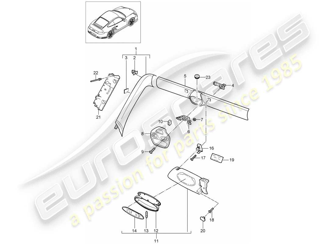 a part diagram from the porsche 997 parts catalogue