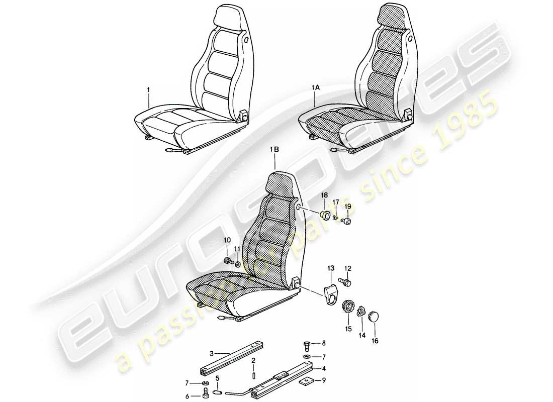 a part diagram from the porsche 1985 (928) parts catalogue