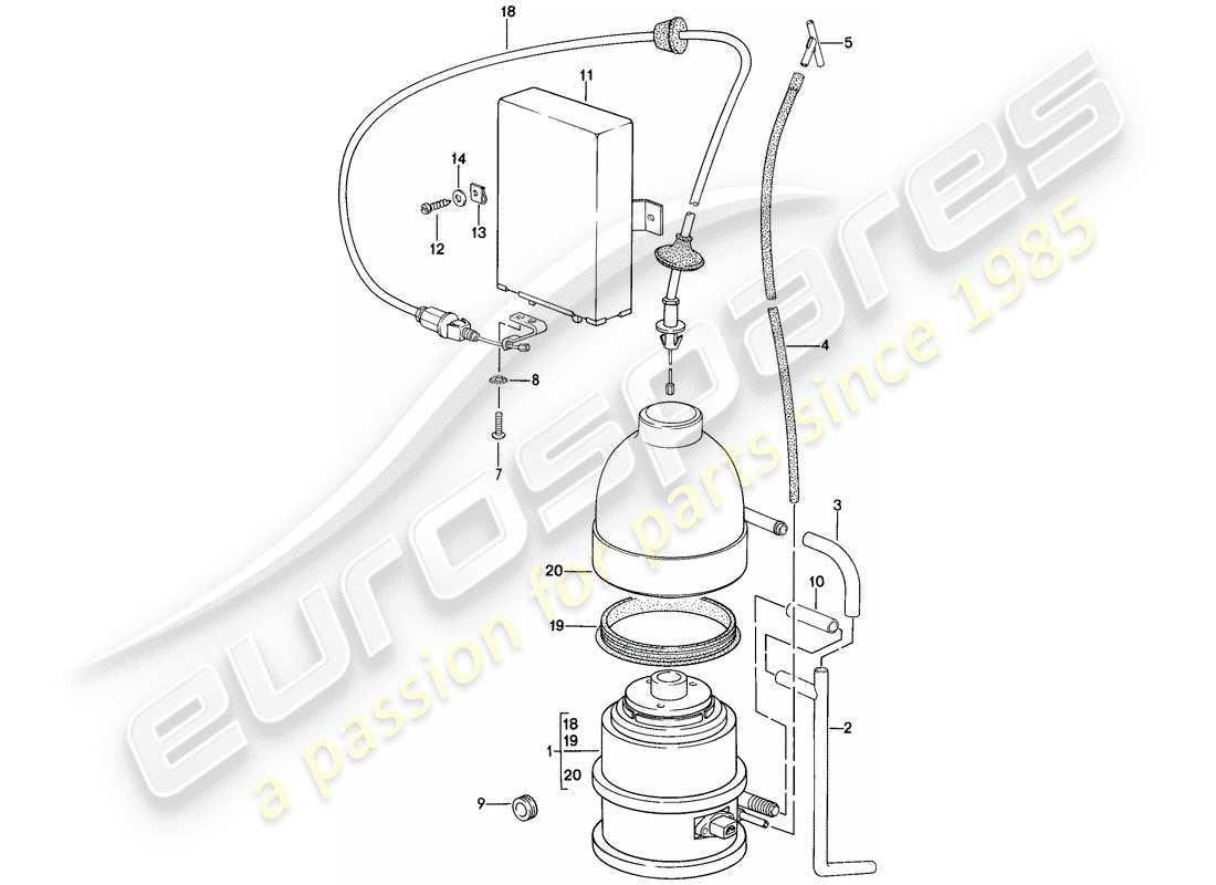 a part diagram from the porsche 1986 (928) parts catalogue