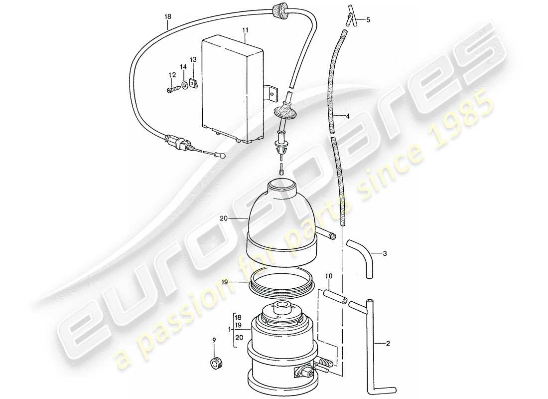 a part diagram from the porsche 928 parts catalogue