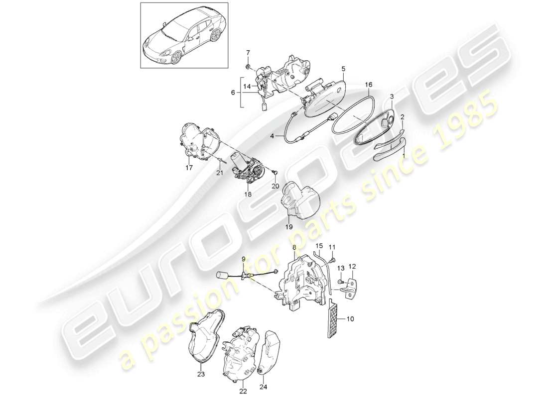a part diagram from the porsche 2015 (panamera 970) parts catalogue