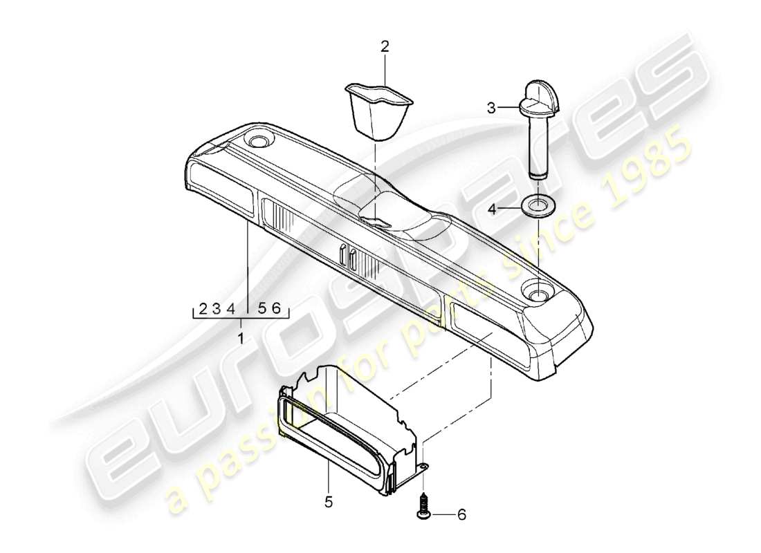 a part diagram from the porsche boxster parts catalogue