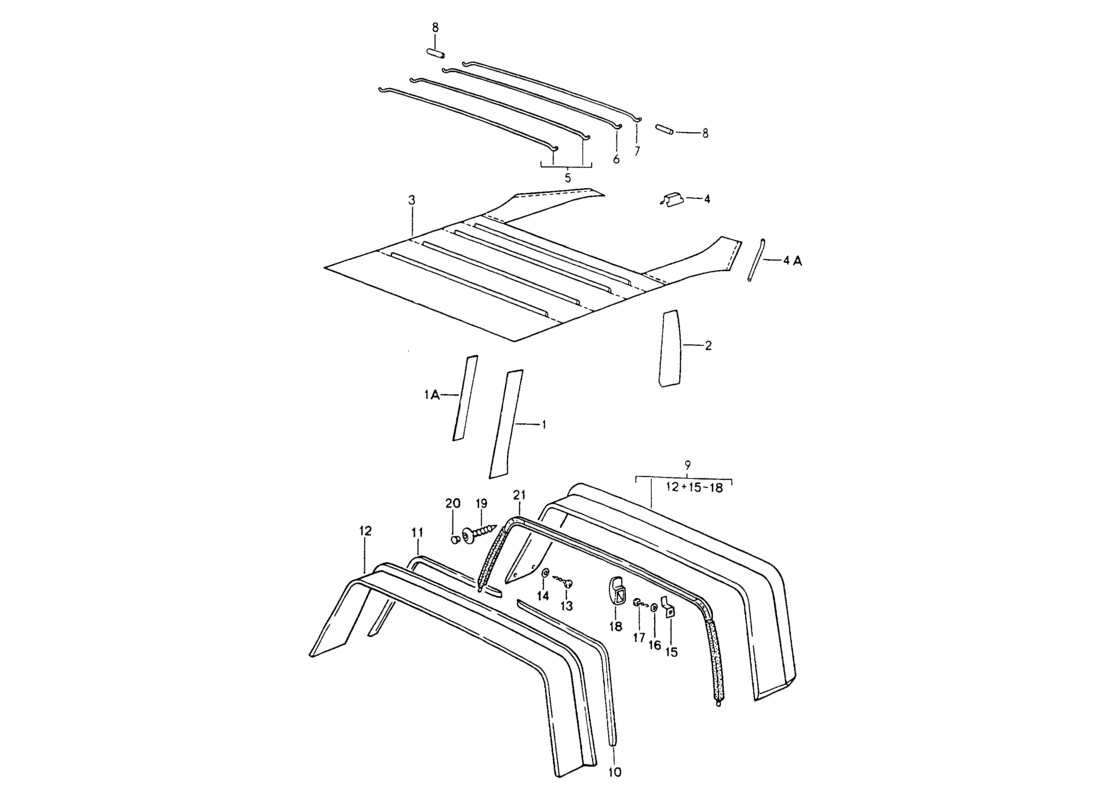 a part diagram from the porsche 964 parts catalogue