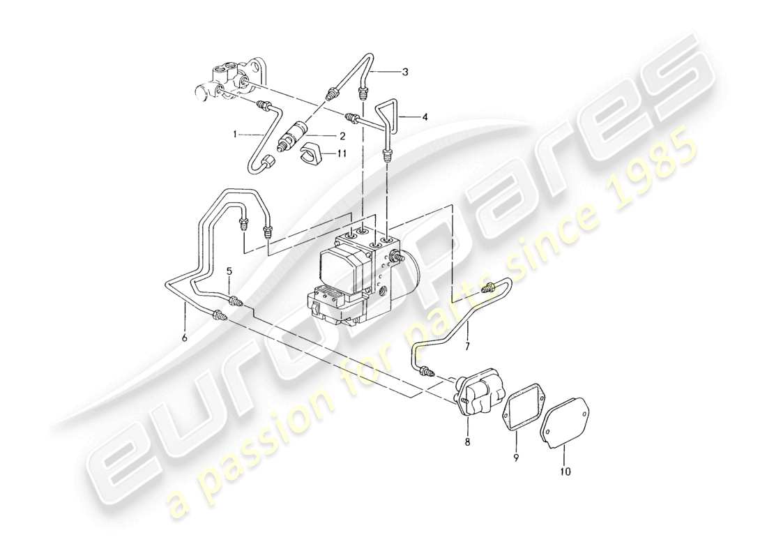 a part diagram from the porsche 1997 (986 boxster) parts catalogue