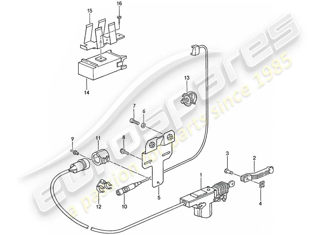 a part diagram from the porsche 944 parts catalogue
