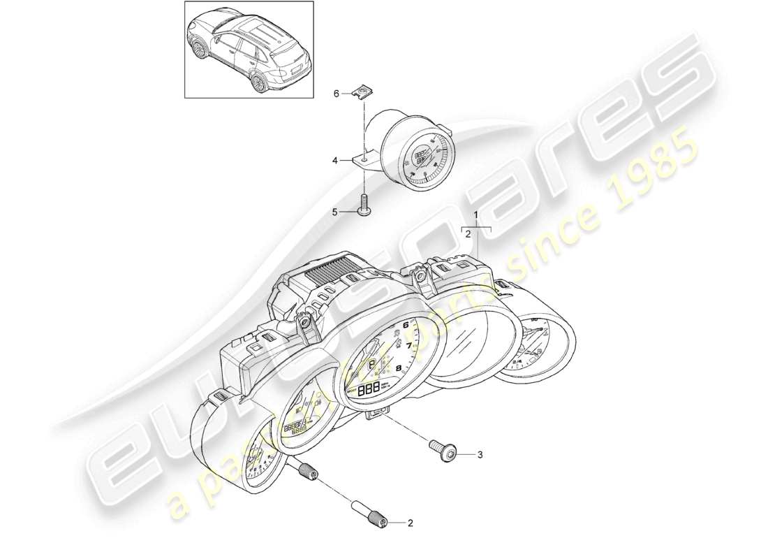 a part diagram from the porsche 2018 (cayenne e2 92a) parts catalogue