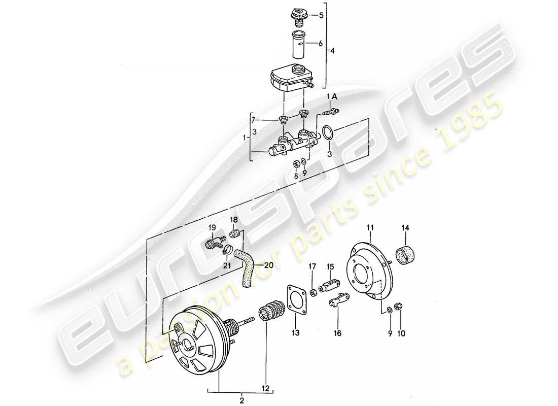 a part diagram from the porsche 968 parts catalogue
