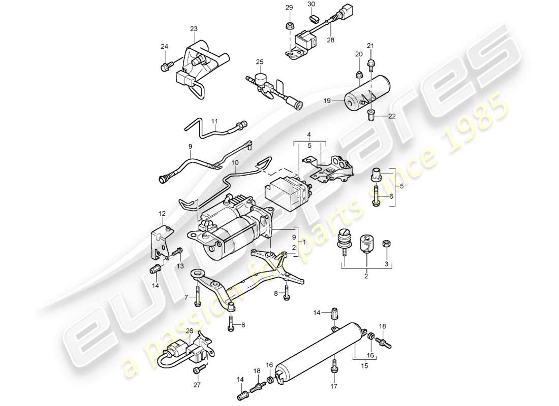 VIEW PARTS DIAGRAMS FROM THE PORSCHE CAYENNE PARTS CATALOGUE a part diagram from the porsche cayenne parts catalogue