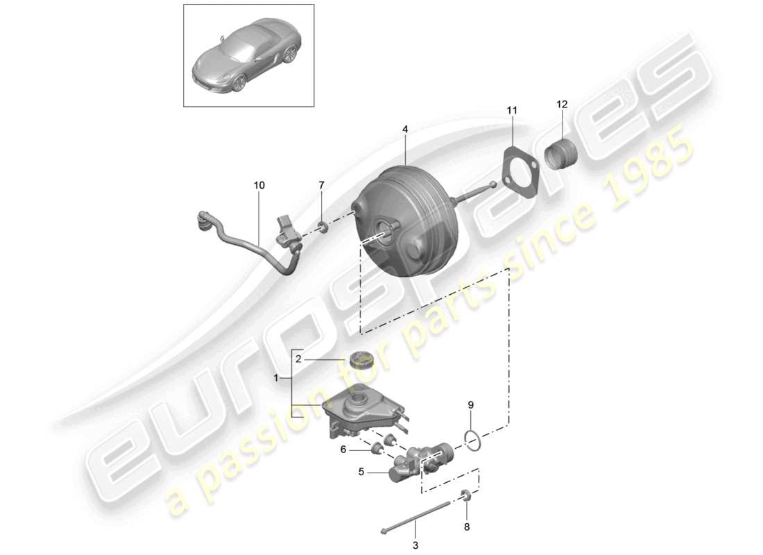 a part diagram from the porsche boxster parts catalogue