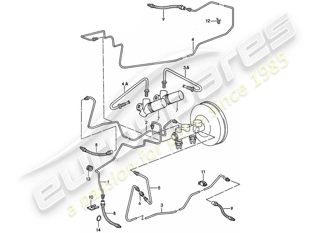 a part diagram from the porsche 928 parts catalogue