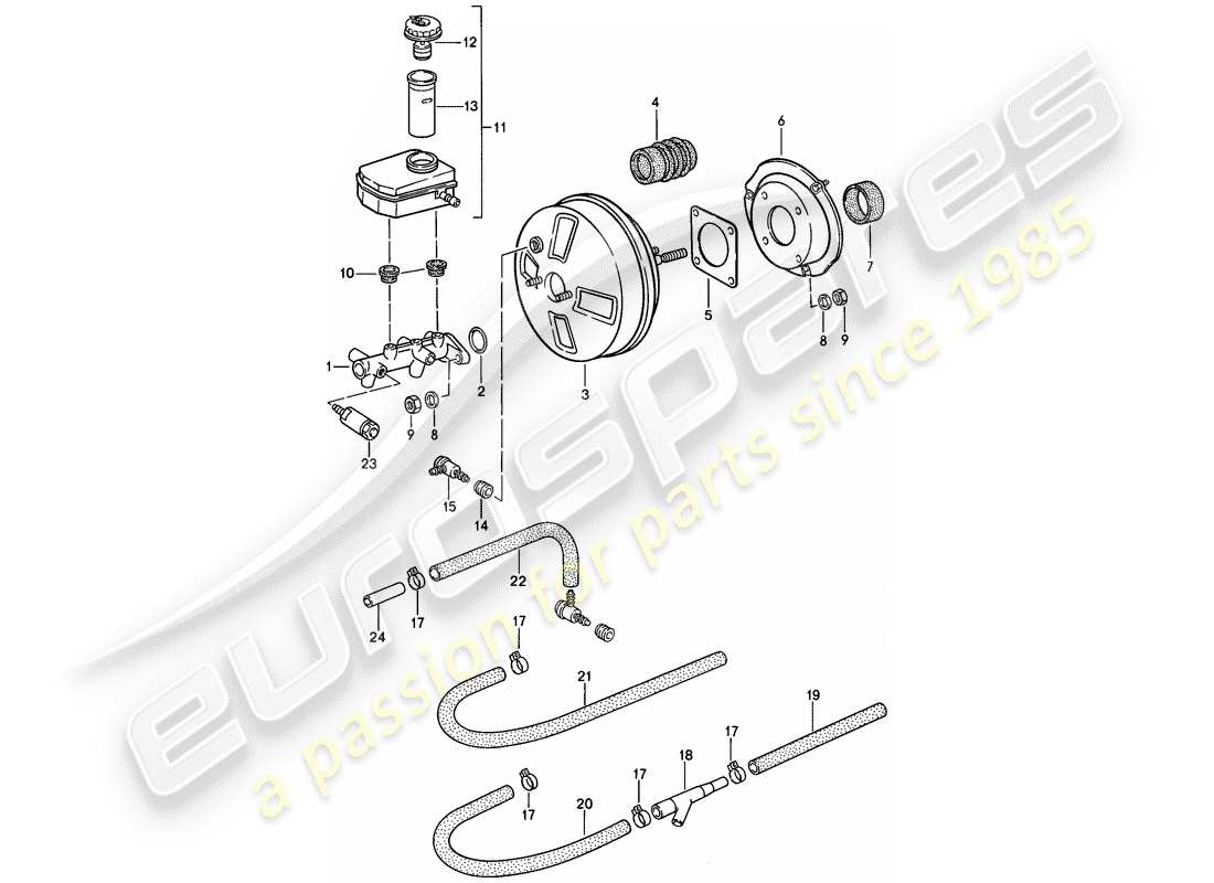 a part diagram from the porsche 944 parts catalogue