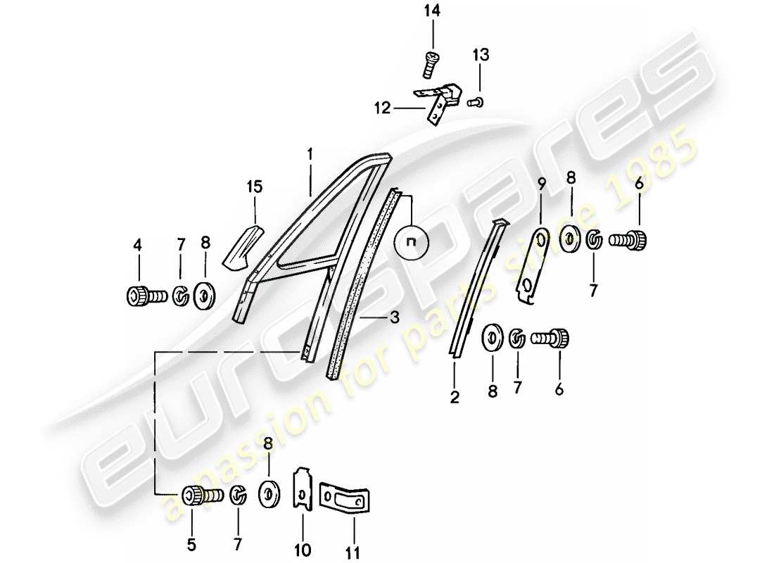 a part diagram from the porsche 1986 (911) parts catalogue