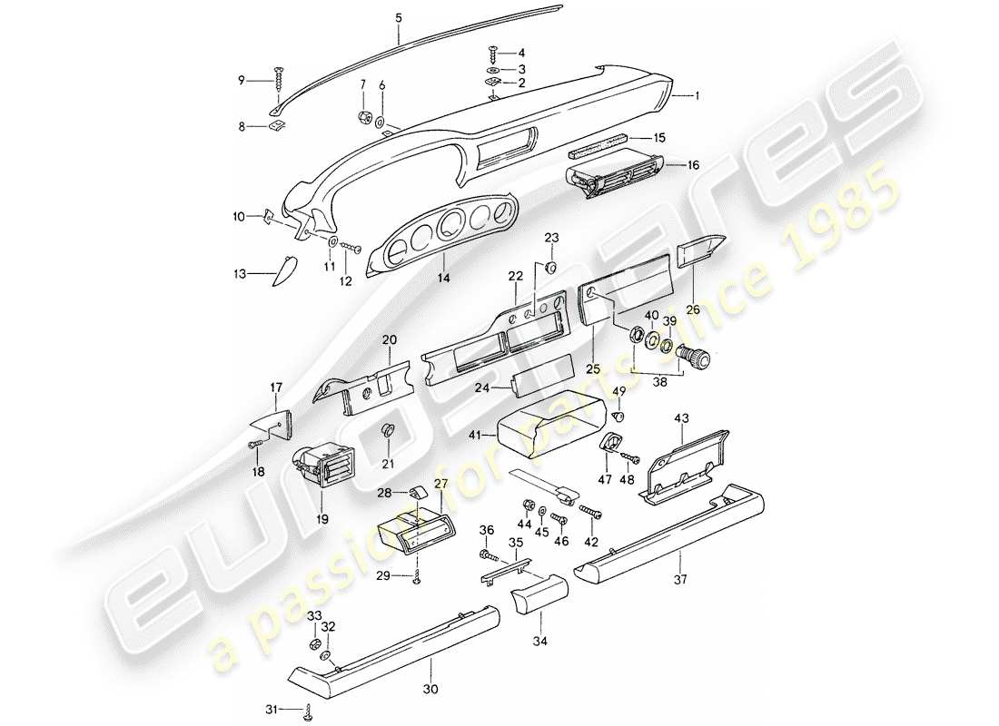 a part diagram from the porsche 993 parts catalogue