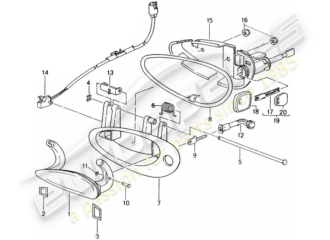 a part diagram from the porsche 2003 (996) parts catalogue