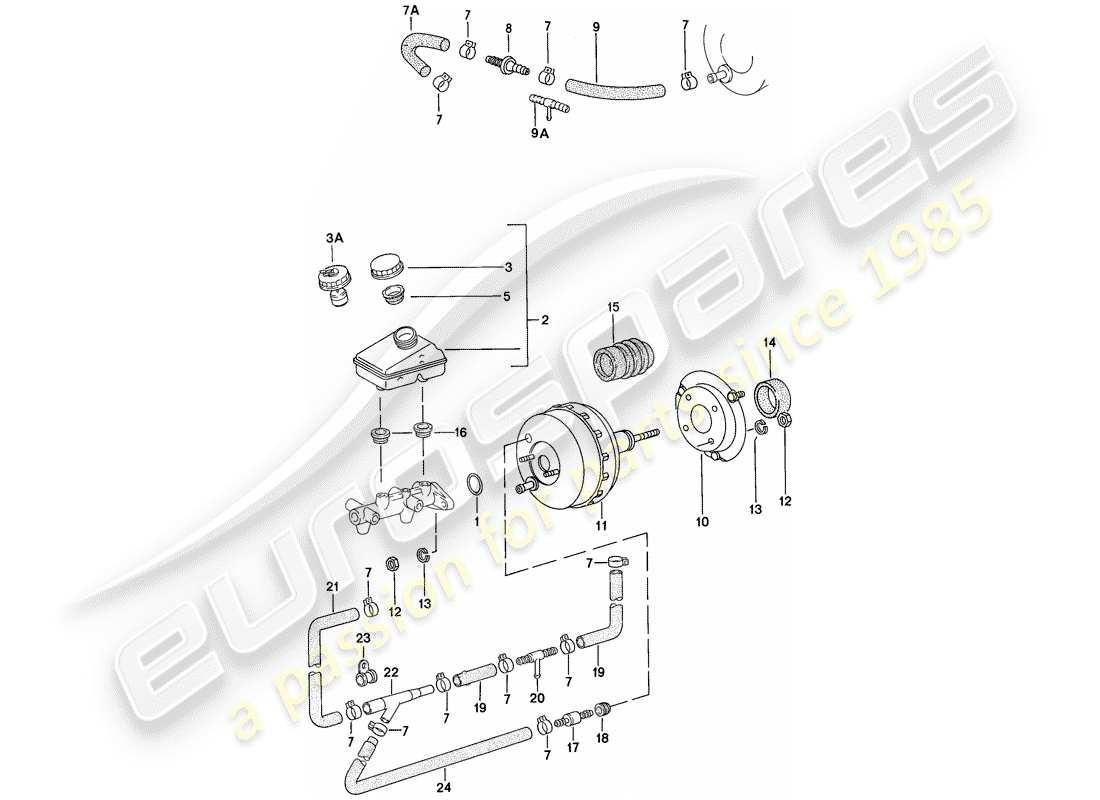 a part diagram from the porsche 1976 (924) parts catalogue
