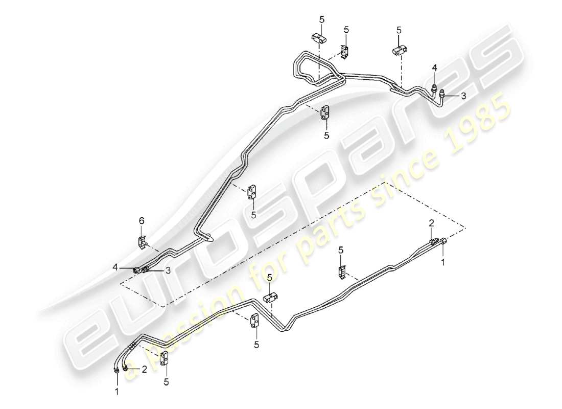 a part diagram from the porsche 2005 (cayenne e1 9pa) parts catalogue