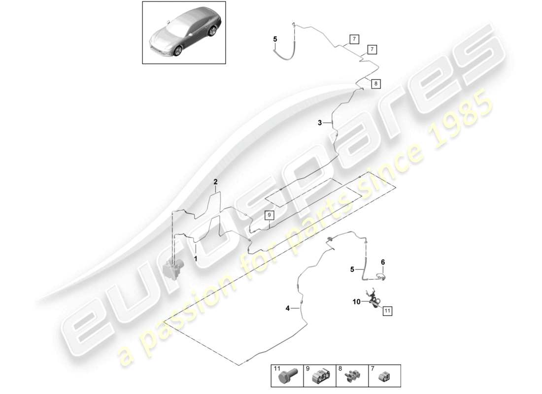 a part diagram from the porsche panamera parts catalogue