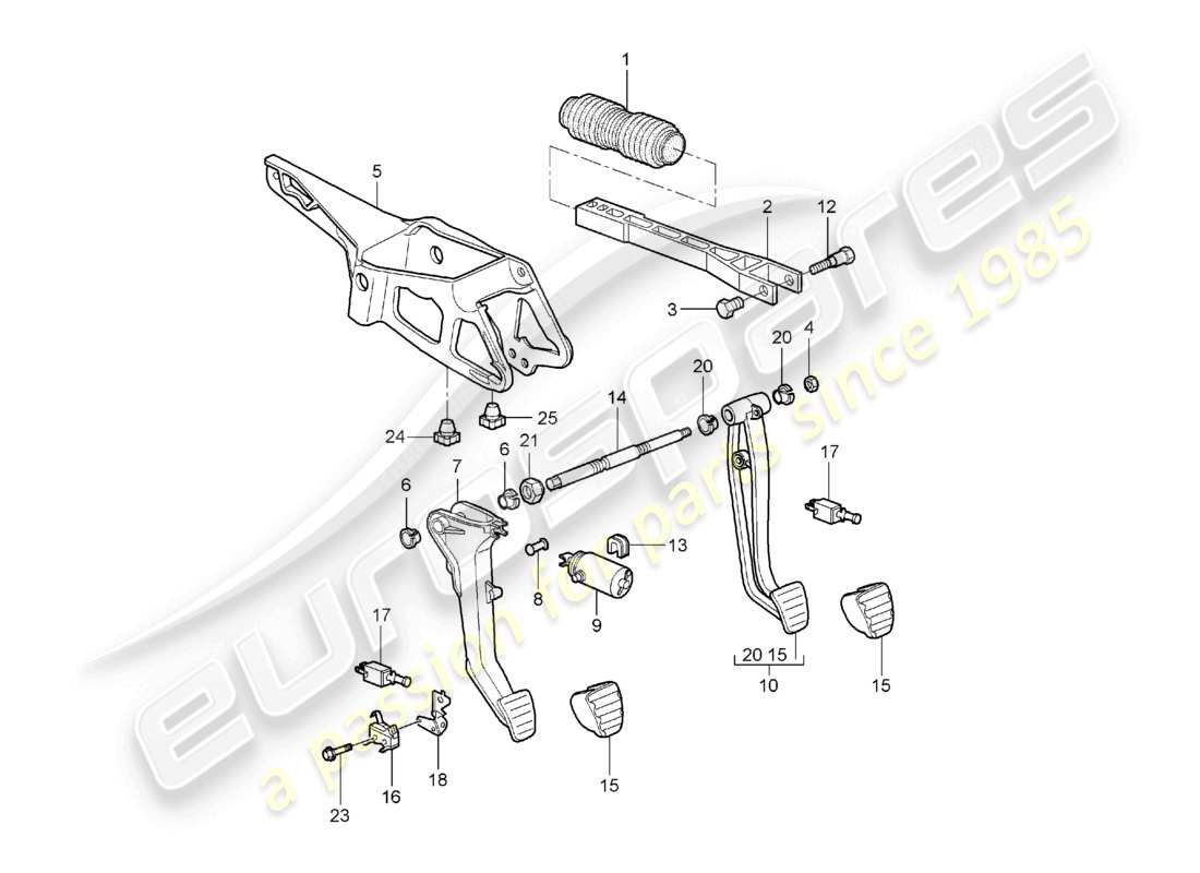a part diagram from the porsche boxster parts catalogue