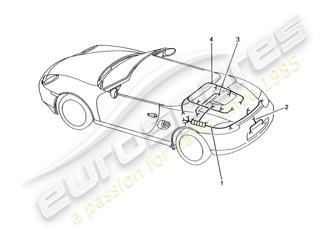 a part diagram from the porsche 1997 (986 boxster) parts catalogue
