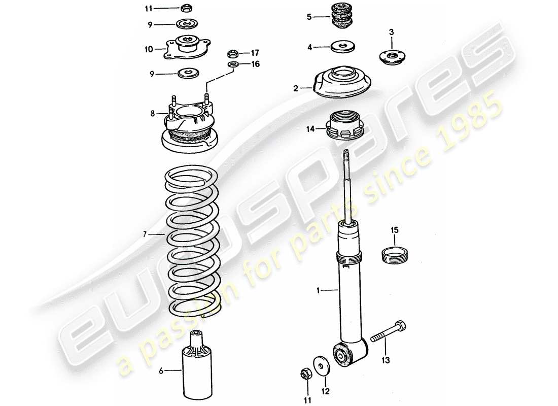 a part diagram from the porsche 1993 (928) parts catalogue