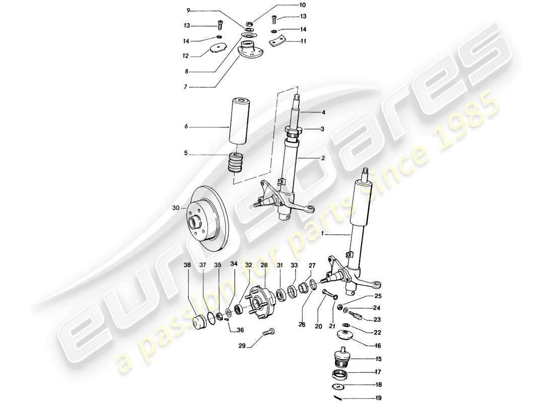 VIEW PARTS DIAGRAMS FROM THE PORSCHE 914 PARTS CATALOGUE a part diagram from the porsche 914 parts catalogue