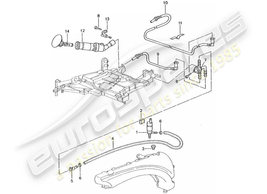 a part diagram from the porsche 996 parts catalogue