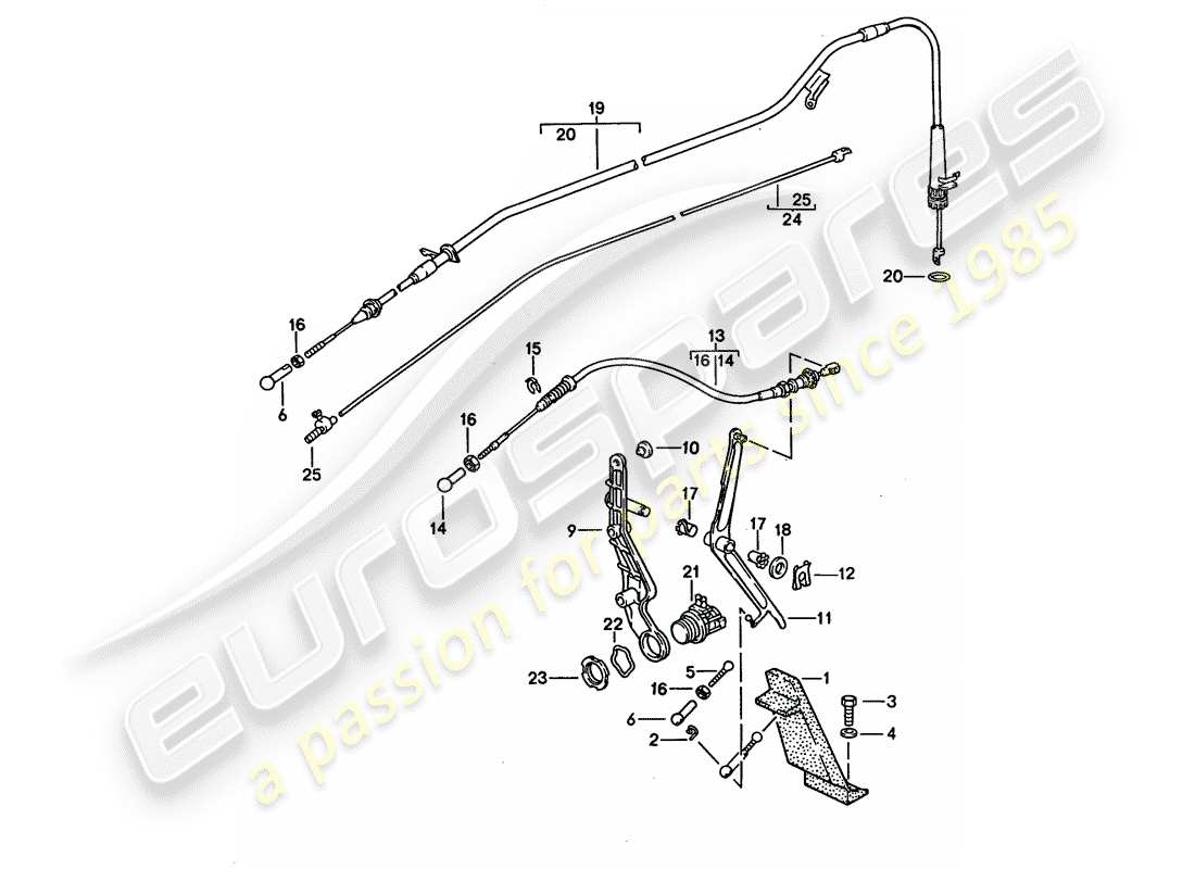 a part diagram from the porsche 1995 (928) parts catalogue