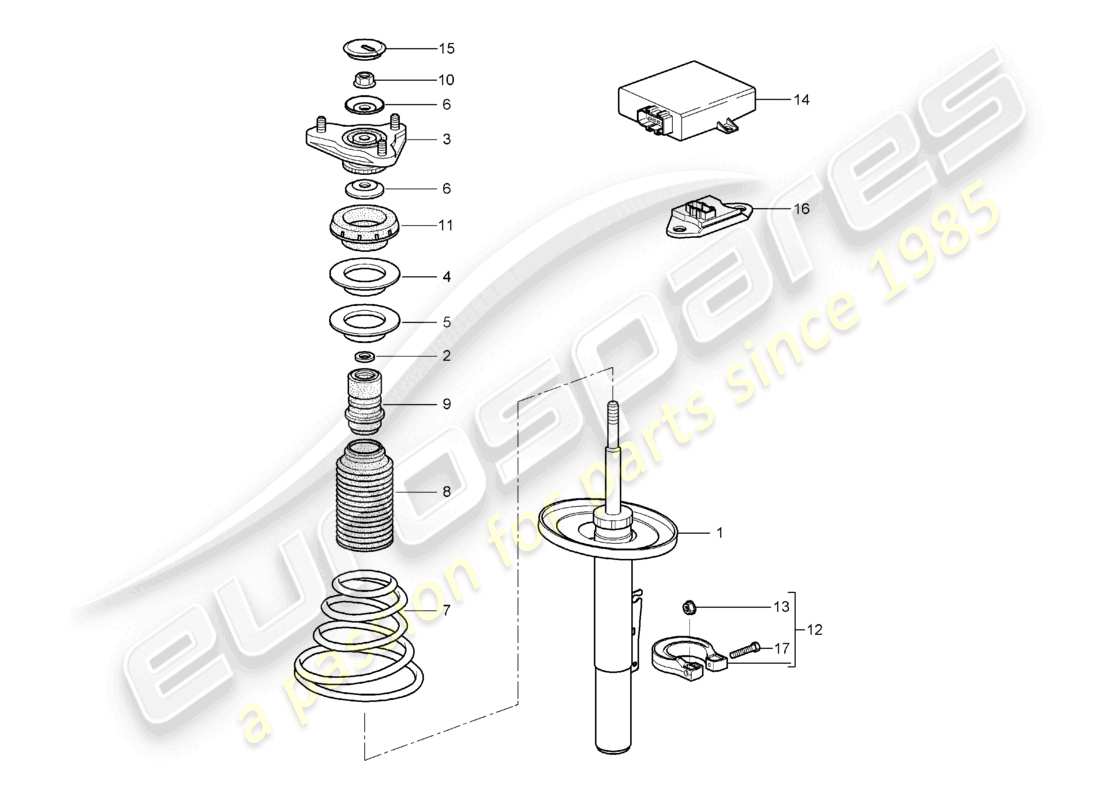 a part diagram from the porsche 2008 (987 boxster) parts catalogue