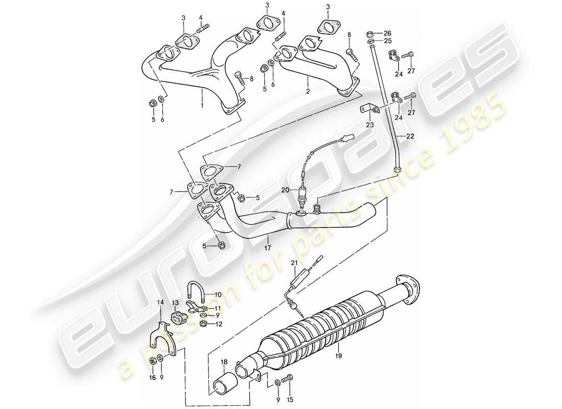 VIEW PARTS DIAGRAMS FROM THE PORSCHE 944 PARTS CATALOGUE a part diagram from the porsche 944 parts catalogue