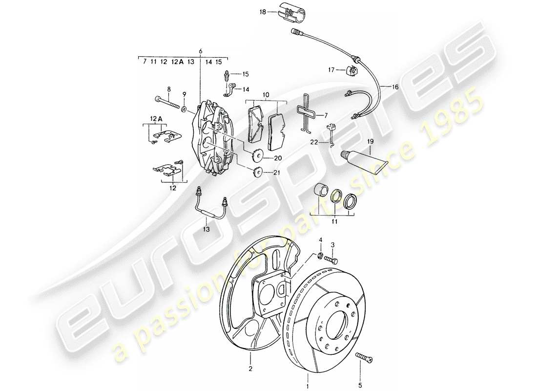 a part diagram from the porsche 1992 (928) parts catalogue